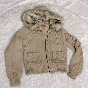 F21 - Tan/Brown Fur Coat